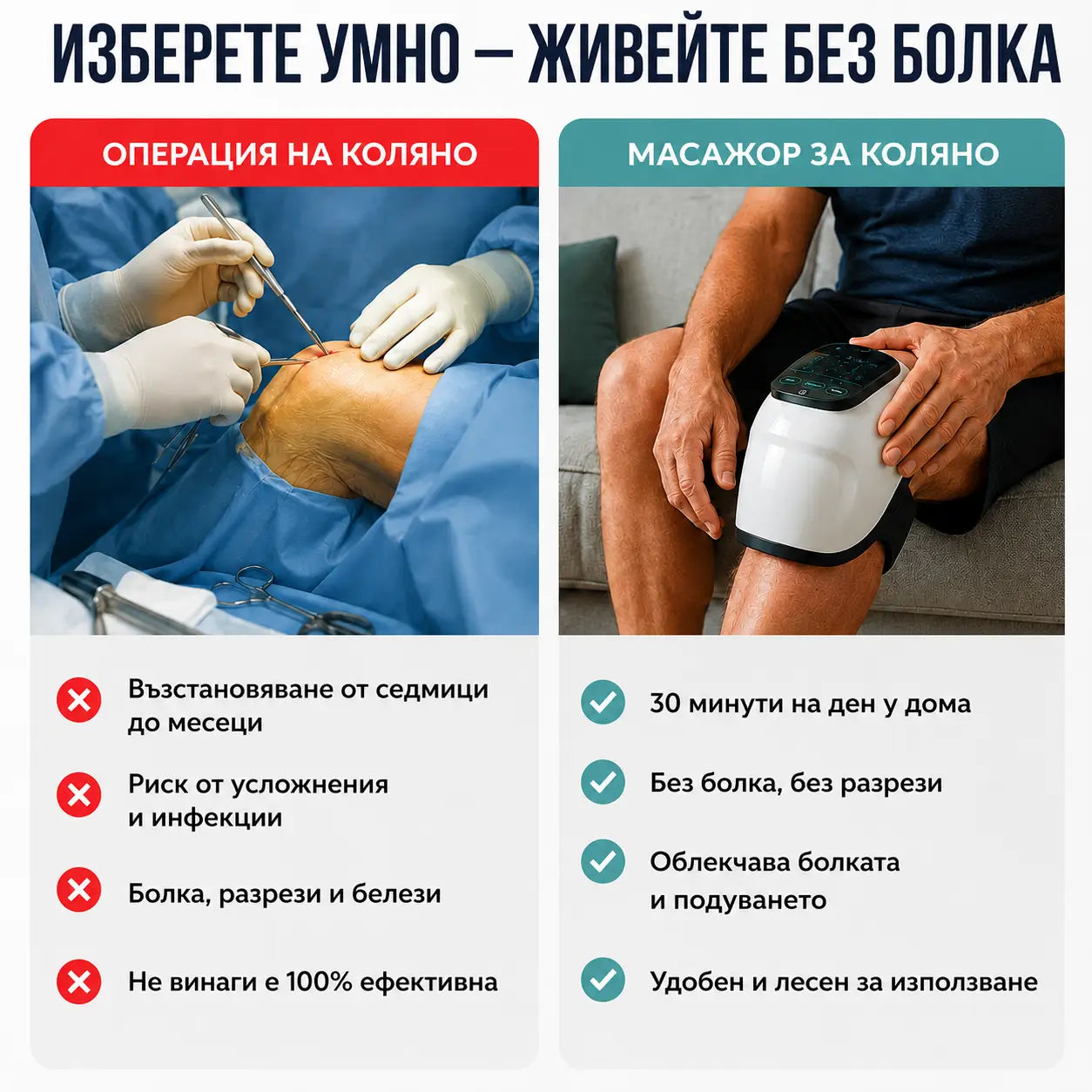 Ортопедичен масажор за колене