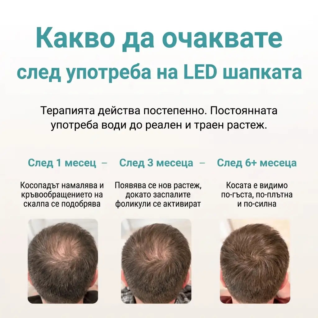 LED шапка против косопад